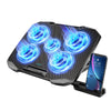 Laptop Cooling Pad, Laptop Cooler with 3&5 Quiet Cooling Fans with Phone Holder for 12-17.3 Inch Laptops, Anti-slip Baffles, 5 Height & Fan Speed