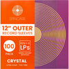 100x 12 Inch Standard Outer Vinyl Record Sleeves | Crystal Clear Covers for Single Double Albums & LPs | Acid-Free Protective Plastic Sleeves | Clean