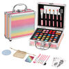 Anpro All-in-One Makeup Carry Case with Pro Teen Makeup Set, Full Starter Cosmetics Kit with Makeup Brushes, Eye Shadows Palette, Blushes, Glitter