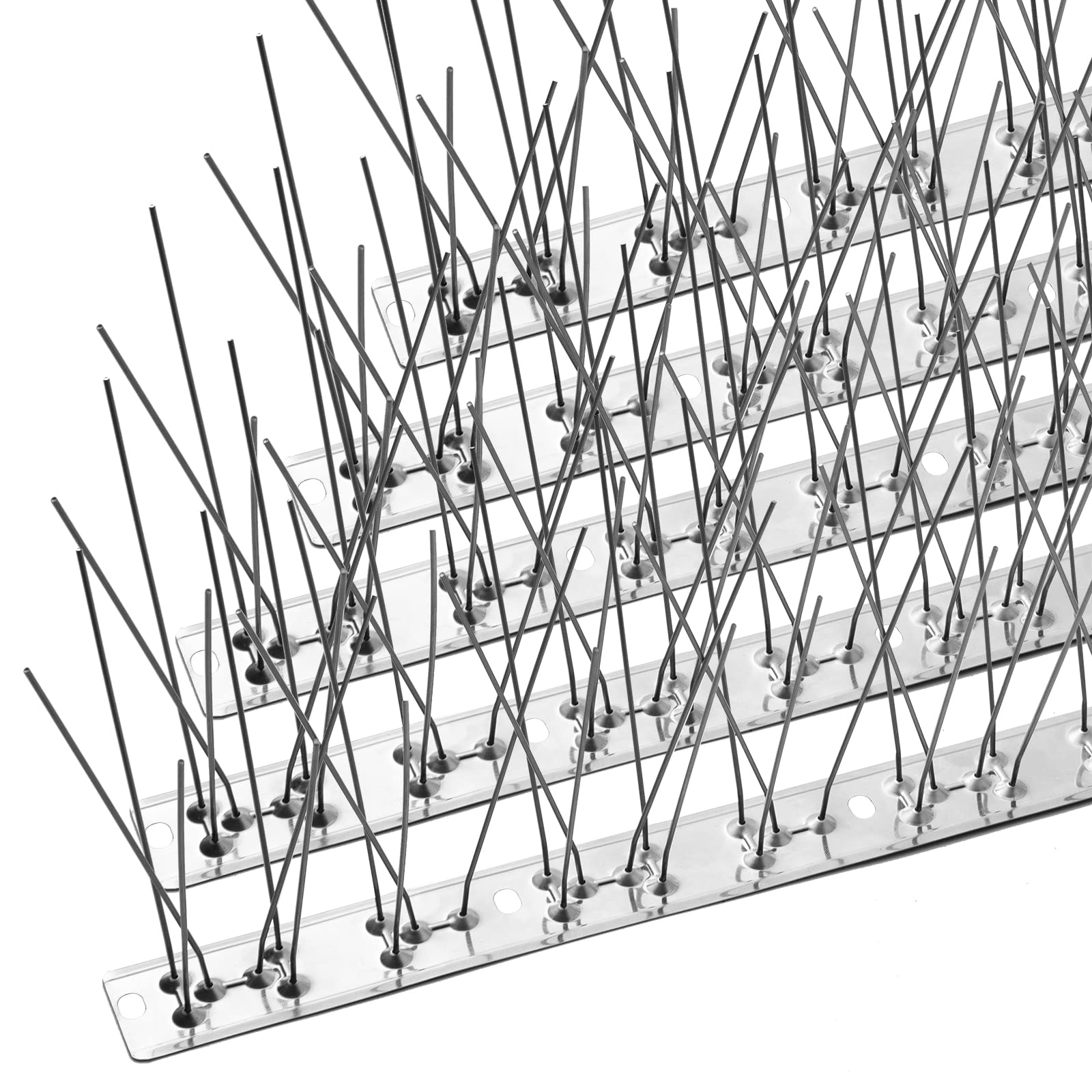 OFFO Bird Spikes with Stainless Steel Base,Cover 8.25m Pigeon Spikes for Roofs and Windows,Bird Deterrent Spikes Set for Deterring Crows,Seagulls and