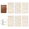 6 Sheets 1 Inch 3D Foam Self Adhesive Letter & Number Stickers - Gold Puffy Alphabet & Capital Letter Stickers for DIY Crafts, Scrapbooking & Poster