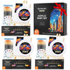 Shuttle Art 87 Pack Acrylic Paints Set, Canvas Painting Set with 3 Pack of 15 Colours Acrylic Paint, 3 Sets of Wooden Easels, Canvas, Brushes &
