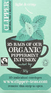 Clipper Organic Peppermint 25 Teabags (Pack of 6, Total 150 Teabags)