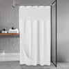 N&Y HOME Stall Waffle Shower Curtain with Snap-in Fabric Liner & Hooks Set - 54" x 78" Shower Stall Size, Hotel Style & Mesh Top Window, Machine