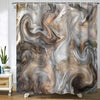 Gaakvrr Shower Curtain Retro Light Grey Brown Marble Texture Waterproof Polyester Fabric Bathroom Curtain Set with 12 Hooks (180x180 cm)