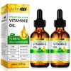 Vitamin E Oil 75,000 IU 2 Pack - 100% Organic Pure Vitamin E Oil for Skin, Face, Hair, Body - Natural Antioxidant for Dryness, Wrinkles, Scars &