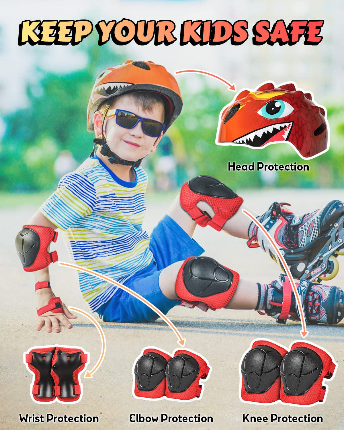 VICTGOAL Kids Bike Helmet with Cute 3D Cartoon Design for Cycling Roller Skating Scooting Lightweight Sports Safety Helmet for Ages 3-8 Boys Girls