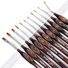 Nicpro 11PCS Miniature Paint Brushes - Model Paint Brush Set for Acrylic Oil Watercolour, Micro Detail Paint Brushes for Model, Miniature, Art