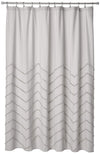 Lush Decor Light-Gray Chenille Chevron Shower Curtain for Bathroom (72" x 72")