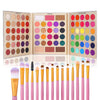 UCANBE Professional 86 Colors Eyeshadow Palette with 15pcs Makeup Brushes Set Matte Glitter Long Lasting Highly Pigmented Waterproof Contour Blush