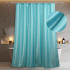 Aqua Blue Glitter Shower Curtain: Turquoise Teal Sparkle Bling Shiny Metallic Curtain for Bathroom - Anti Mould Water Repellent Washable Polyester