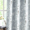 Fmfunctex Grey Floral Blackout Curtains for Bedroom 54 inch Drop Eyelet Curtains for Living Room Nursary Blossom Thermal Insulated Window Curtain