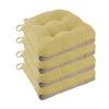 FlyGulls Non Slip Chair Cushions for Dining Chairs Set of 4 Kitchen Chair Cushions 18"x18"x3" Turfted Chair Pads Comfortable and Soft Seat Cushion