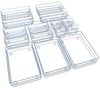 Unique Impression Set of 15 Drawer Organiser Trays ? Clear Drawer Dividers For Make-up - Organiser for Bedroom, Bathroom, Office, Kitchen - Drawer