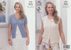 King Cole 3922 Knitting Pattern Waistcoat and Cardigan in King Cole Bamboo 4 Ply