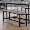Julian Bowen Staten Concrete Bench - Concrete/Black Benches
