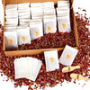 Tenare 100 Sets Wedding Confetti Bags Kit with Display Box for 100 Guests, Includes Glassine Confetti Bags Natural Dried Rose Petals and Stickers