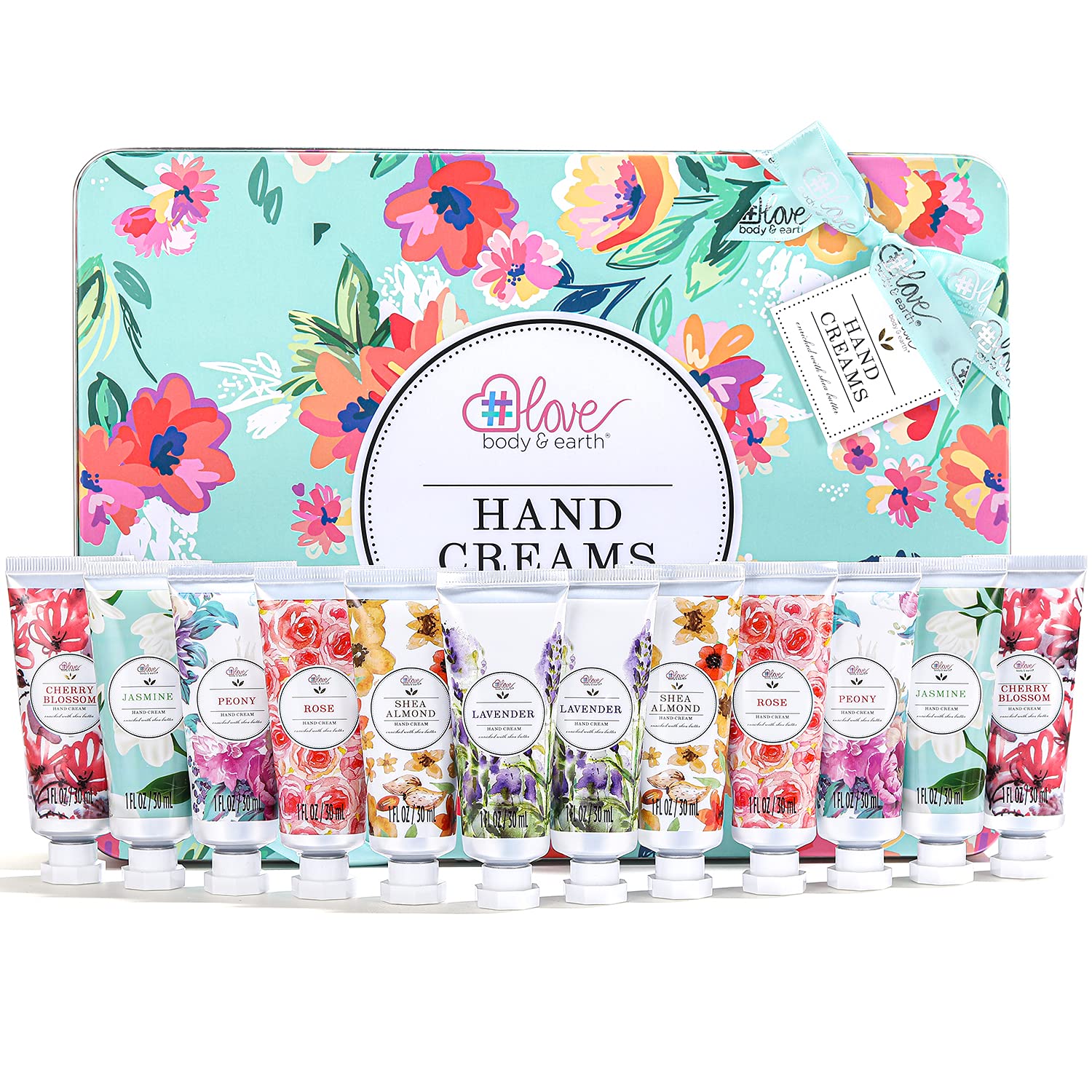 Hand Cream Gift Set - Pack of 12 Hand Cream Set Enriched with Shea Butter, Hand Lotion Gift Set For Women, 12 x 1.0 oz Travel Size Hand Cream,