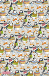 Emma Ball Woolly Puffins Cotton Tea Towel