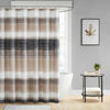 Madison Park Essentials Saben Shower Curtain, Watercolor Print Multi Taupe/Black, 72x72, Machine Washable, Microfiber Fabric, Bathroom