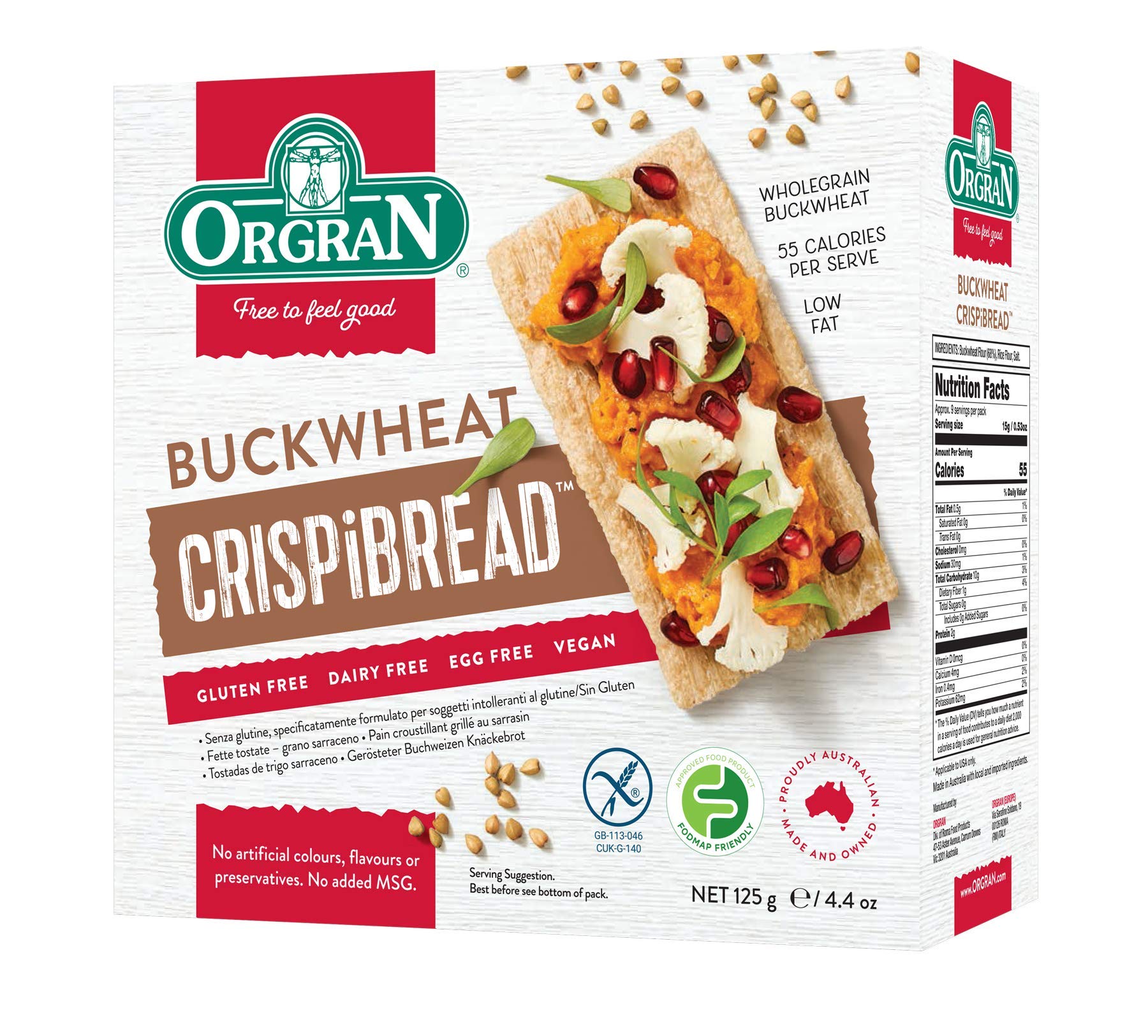 Orgran Buckwheat Crispbread - 6 X 125G