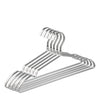Amber Home 42cm Premium Matte Silver Aluminum Coat Hangers 20pcs, Extra Smooth & Durable Metal Clothes Hanger, Light & Sturdy Metal Rack for Suit