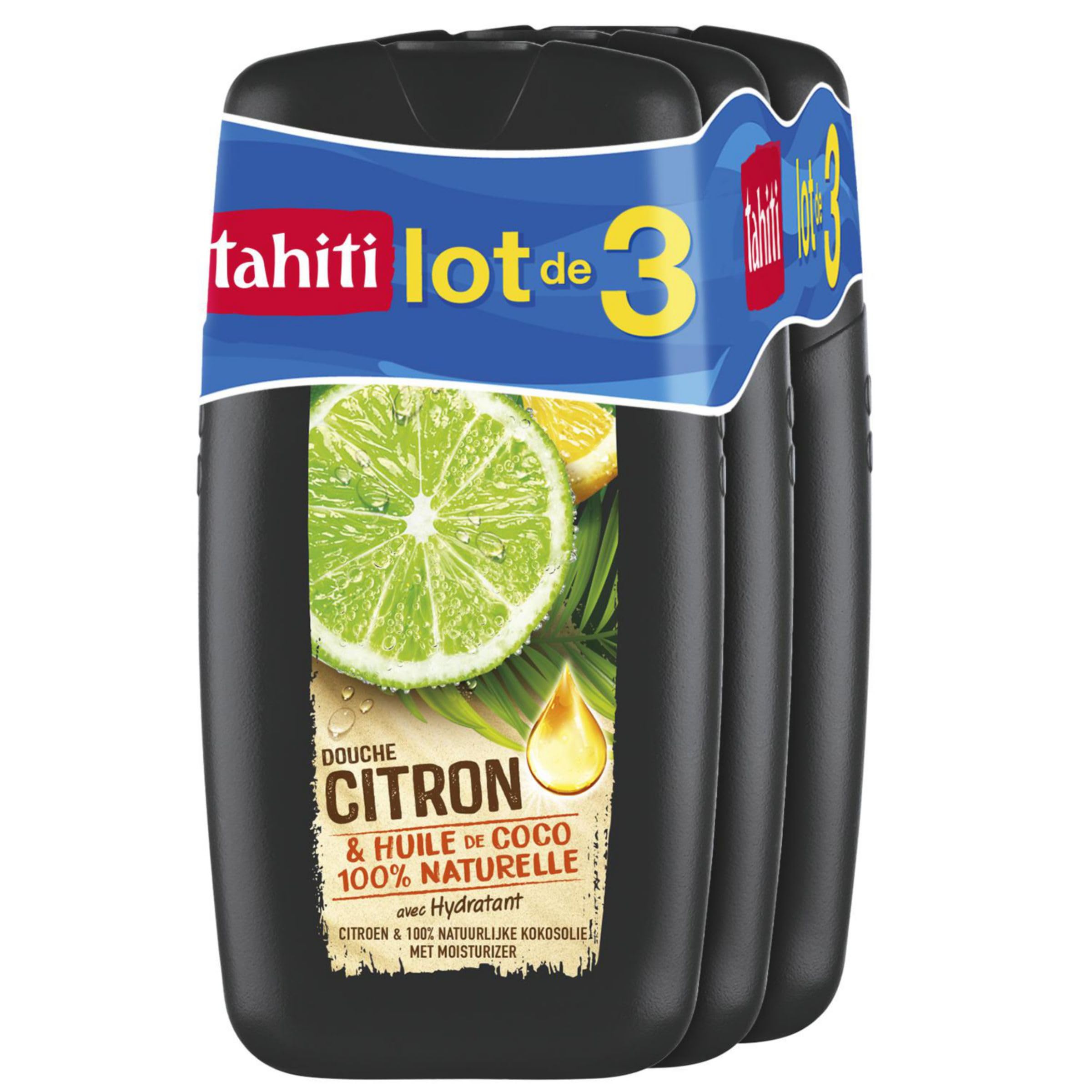TAHITI - Coconut Oil & Lemon Natural Moisture Shower Gel 3 x 250ml