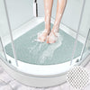 Corner Shower Mat, Non Slip Anti Mould Bath Mat 60 x 60 cm, Loofah Shower Mats for Inside Shower, Sector Bath Mats with Drain, Washable, Quick Dry