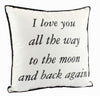Love You To Then Moon And Back Quote Shabby Cushion Chic Home Decoration Gift