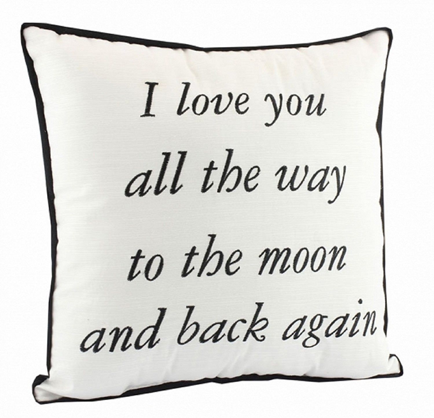 Love You To Then Moon And Back Quote Shabby Cushion Chic Home Decoration Gift