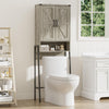 BonVache Over Toilet Storage Unit, Bathroom Storage Cabinet with Barn Doors, Freestanding Laundry Organizer Space Saving, Grey