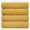 GC GAVENO CAVAILIA Large Towels Bath Sheet - Highly Absorbent Egyptian Cotton Towel Set - 4 Pack Extra Soft Large Bath Towel Ochre - Quick Dry Bath