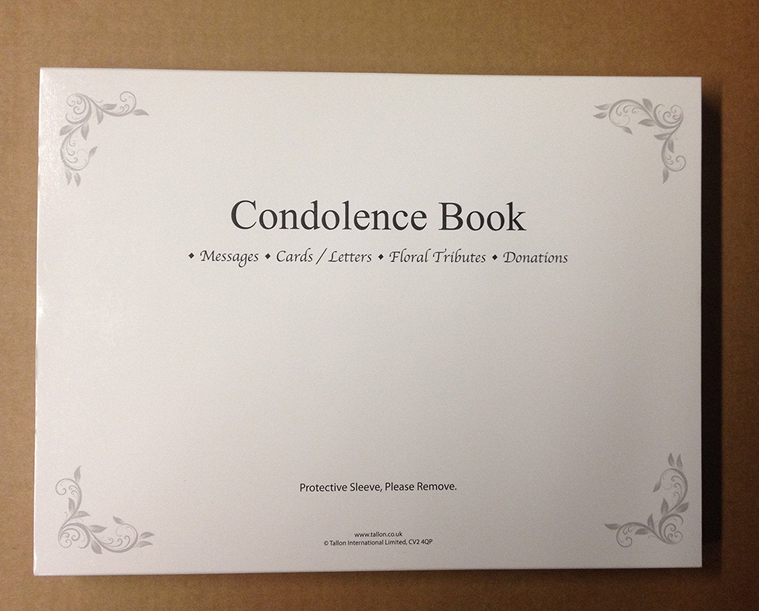 Tallon Condolence Book with Keepsake Box