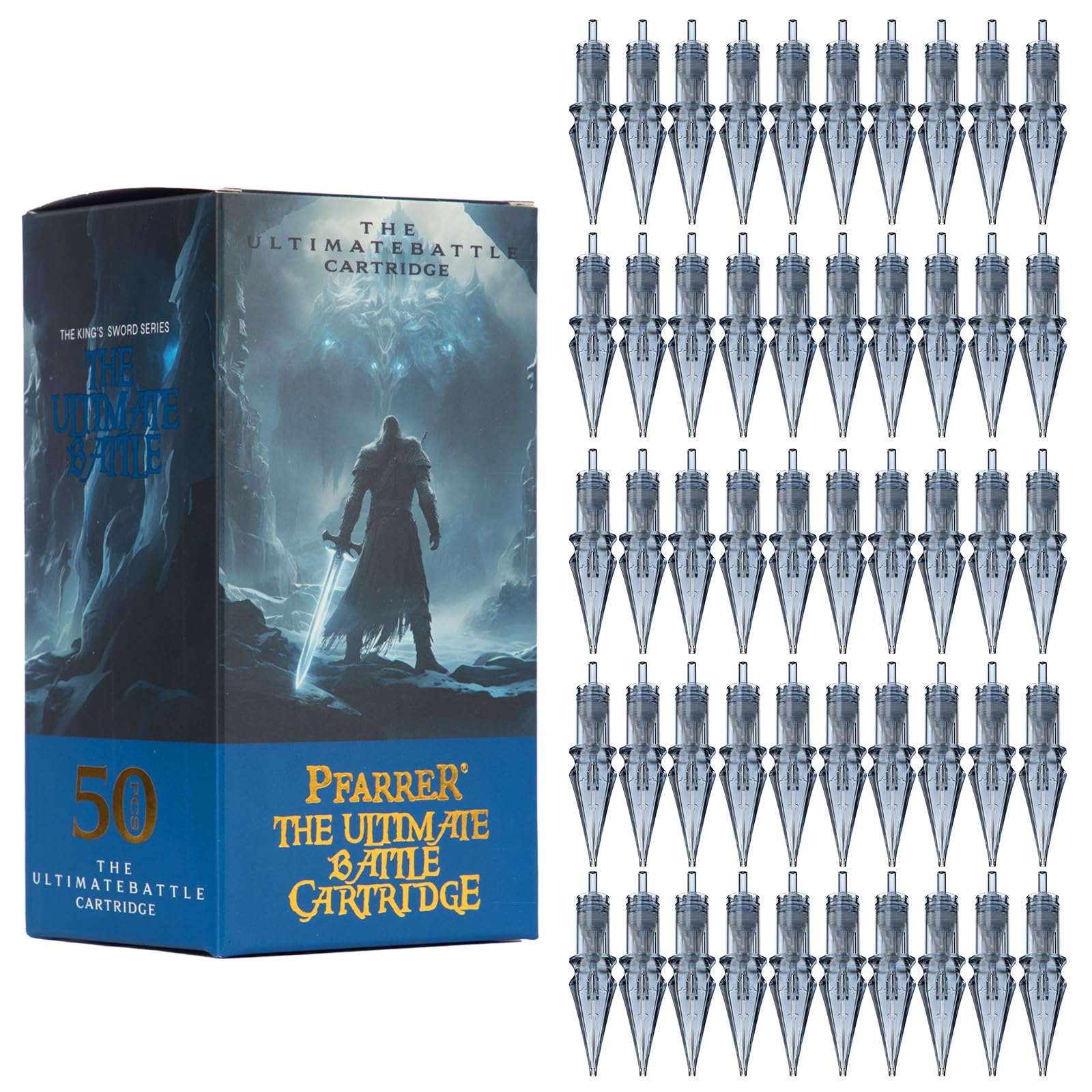 PFARRER Tattoo Needles Cartridges 50Pcs Mixed #12 Standard Round Liner 3RL 5RL 7RL 9RL 11RL EN01P-50KIT-E