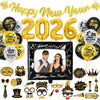 HOWAF New Years Eve Decorations 2026 Balloons Foil Balloons, Happy New Year Banner, Photo Booth Props Frame Foil Balloon for NYE Party Decorations