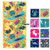 DARCHEN Microfiber Beach Towels Oversize Quick Dry Towel[1 or 4 Pack] Travel Swimming ([1 Pack] - Kids Girls Zoo, Large - 160 x 80 CM)