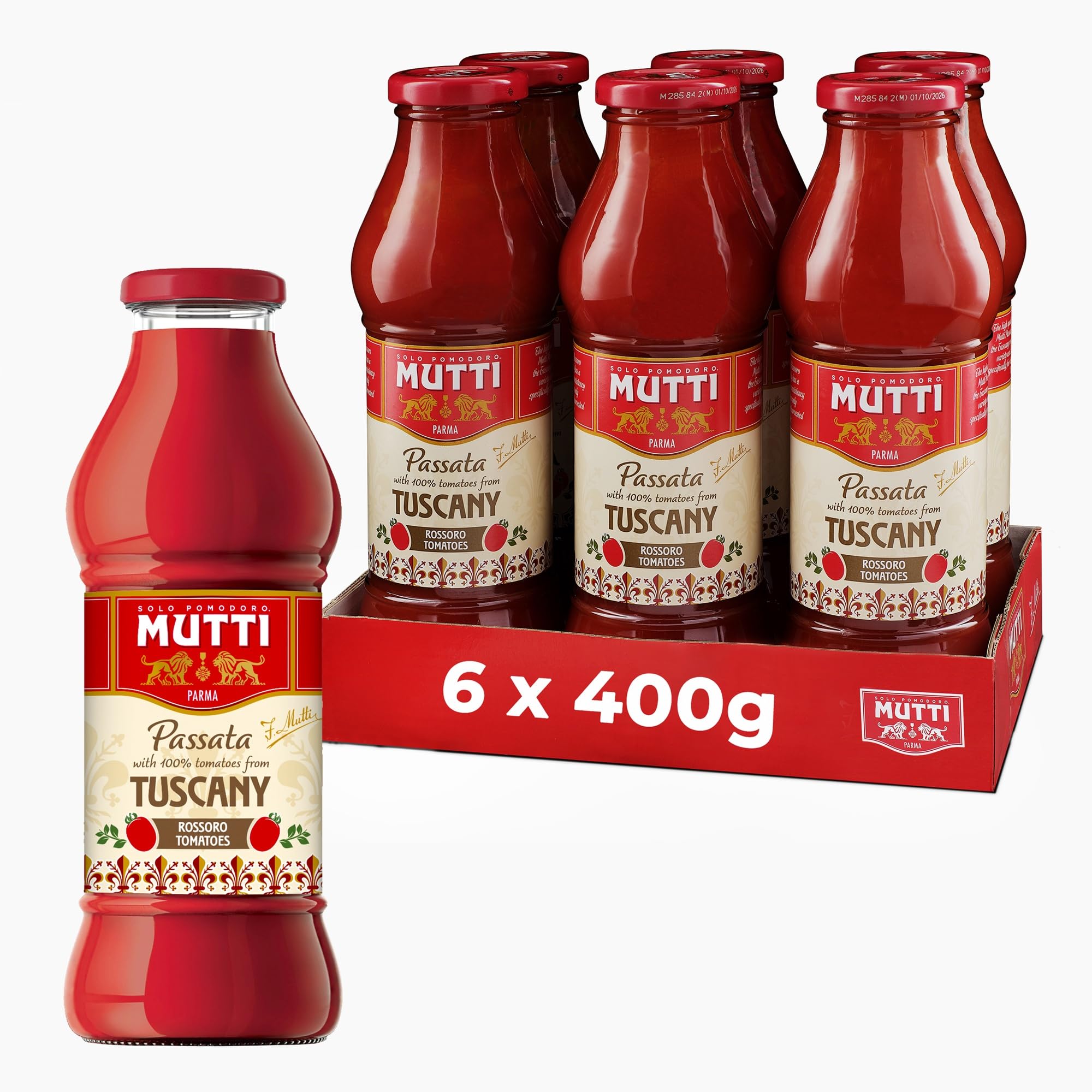 Mutti Regional Passata Tuscany with Rossoro Tomatoes 6 x 400g