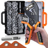 Eyelet Punch Kit,Preciva 10mm Grommet Tool Kit with Ratchet for Tarpaulin, PVC Banner & Canvas, Includes 300 Eyelets & Punch, Heavy-Duty Hole Punch
