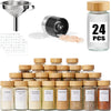 Yangbaga 24PCS Glass Spice Jars set-120ml Glass Jars With Bamboo Lids with Shaker Lids- Spices & Seasoning -Kitchen Storage & Organisation of Spice