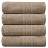 GC GAVENO CAVAILIA New Hampton Pack of 4 Bath Towel Set, 100% Ringspun Cotton, Extra Absorbent 450 GSM Luxury Bath Sheets, Natural, 4PK