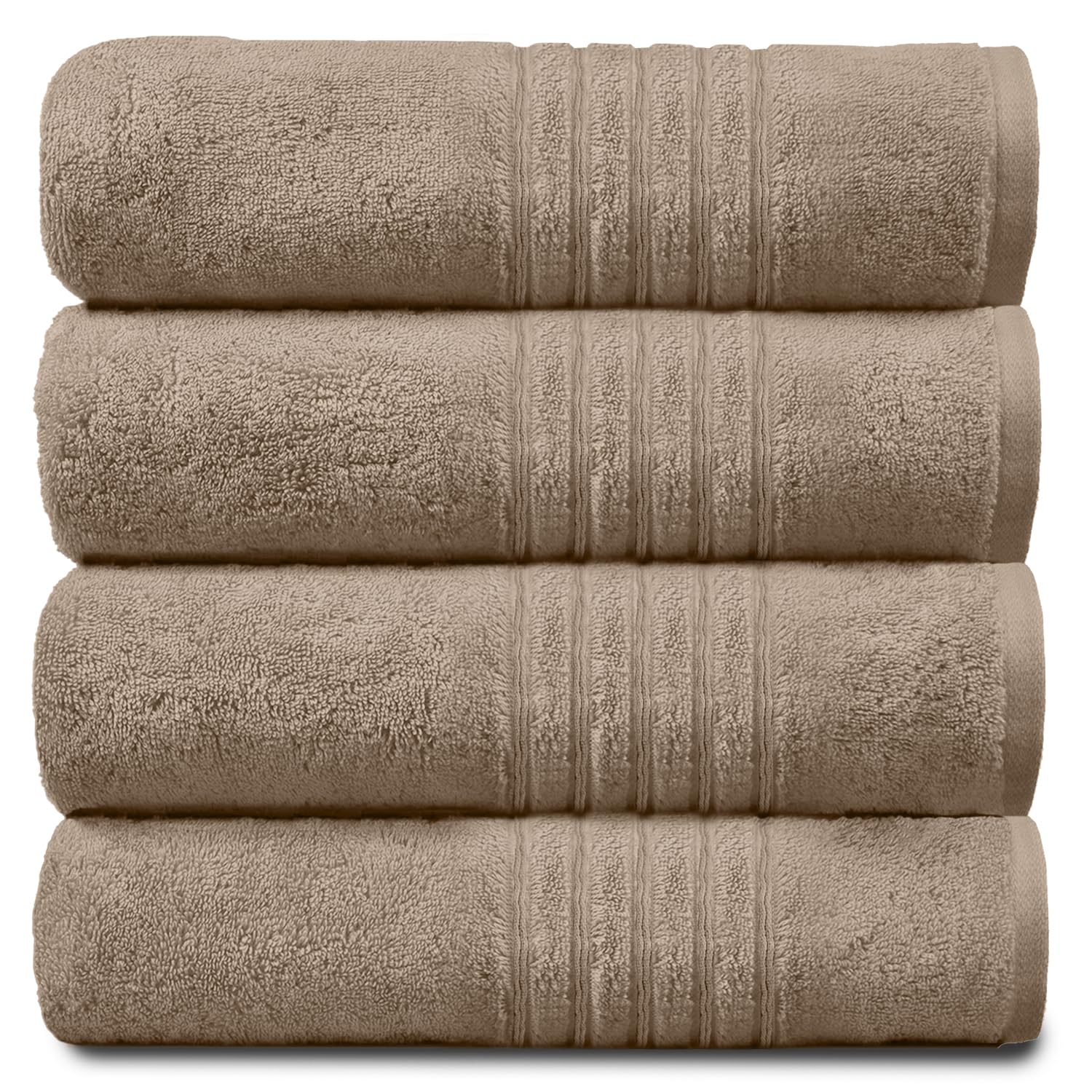 GC GAVENO CAVAILIA New Hampton Hand Towels, Ultra Soft Extra Absorbent Pack of 4 Luxury Towel Set, 100% Ringspun Cotton, Natural, 4PK