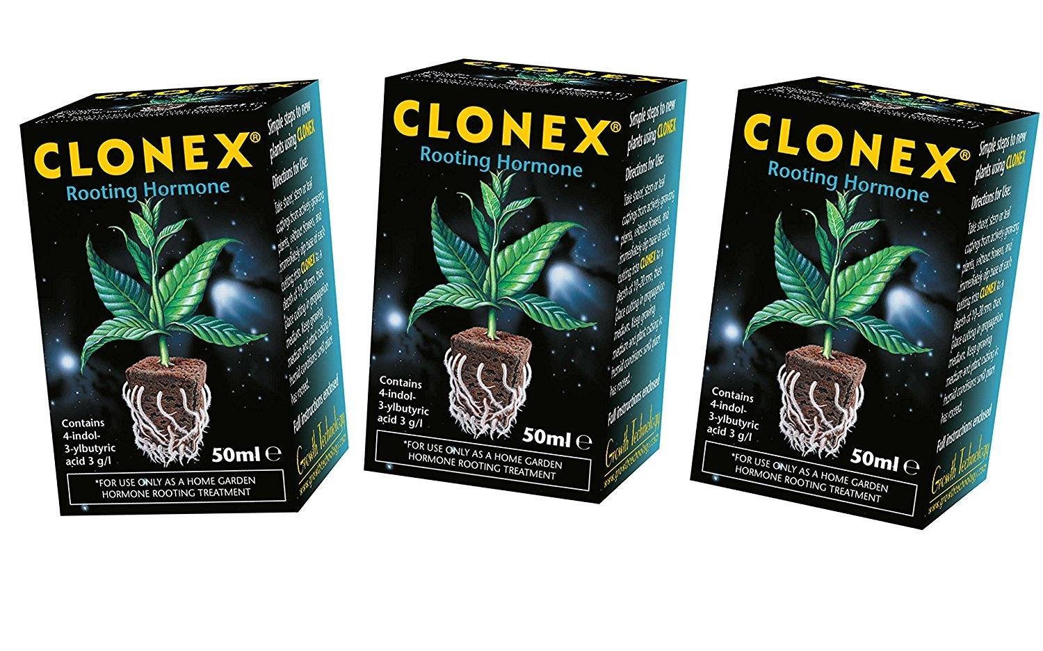 Clonex Growth Technology 3 x 50 Milliliter Professional Cloning/Rooting Gel