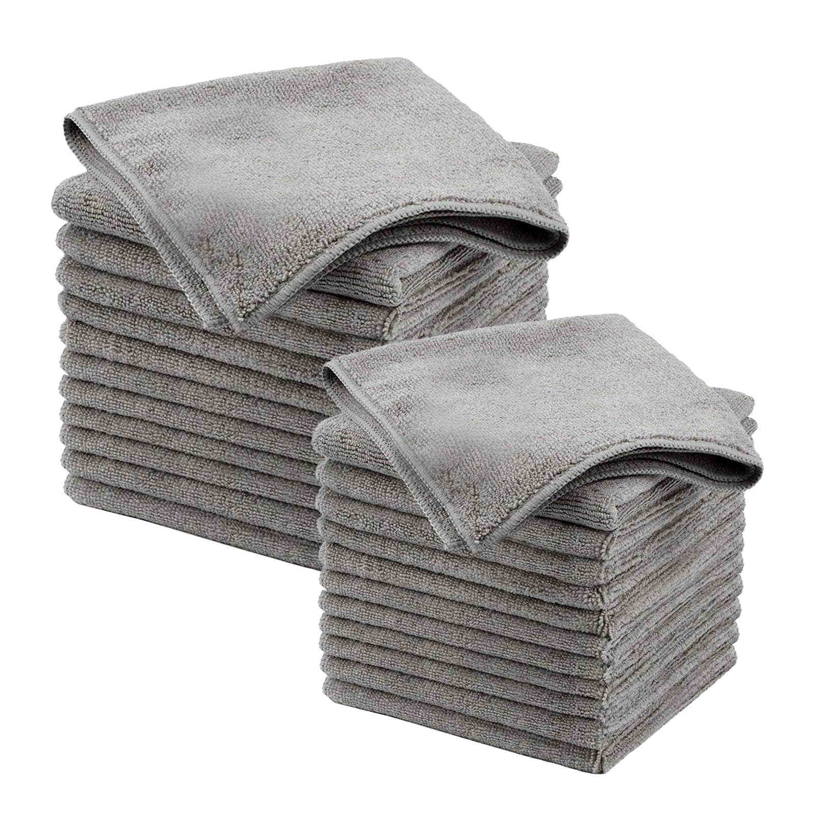 Uoxmiy 30 Pack Microfibre Cleaning Cloths,Reusable Lint Free Microfiber Cloths Scratch-Free 30x30CM 25x25CM,Micro Fiber Cleaning Supplies for Home