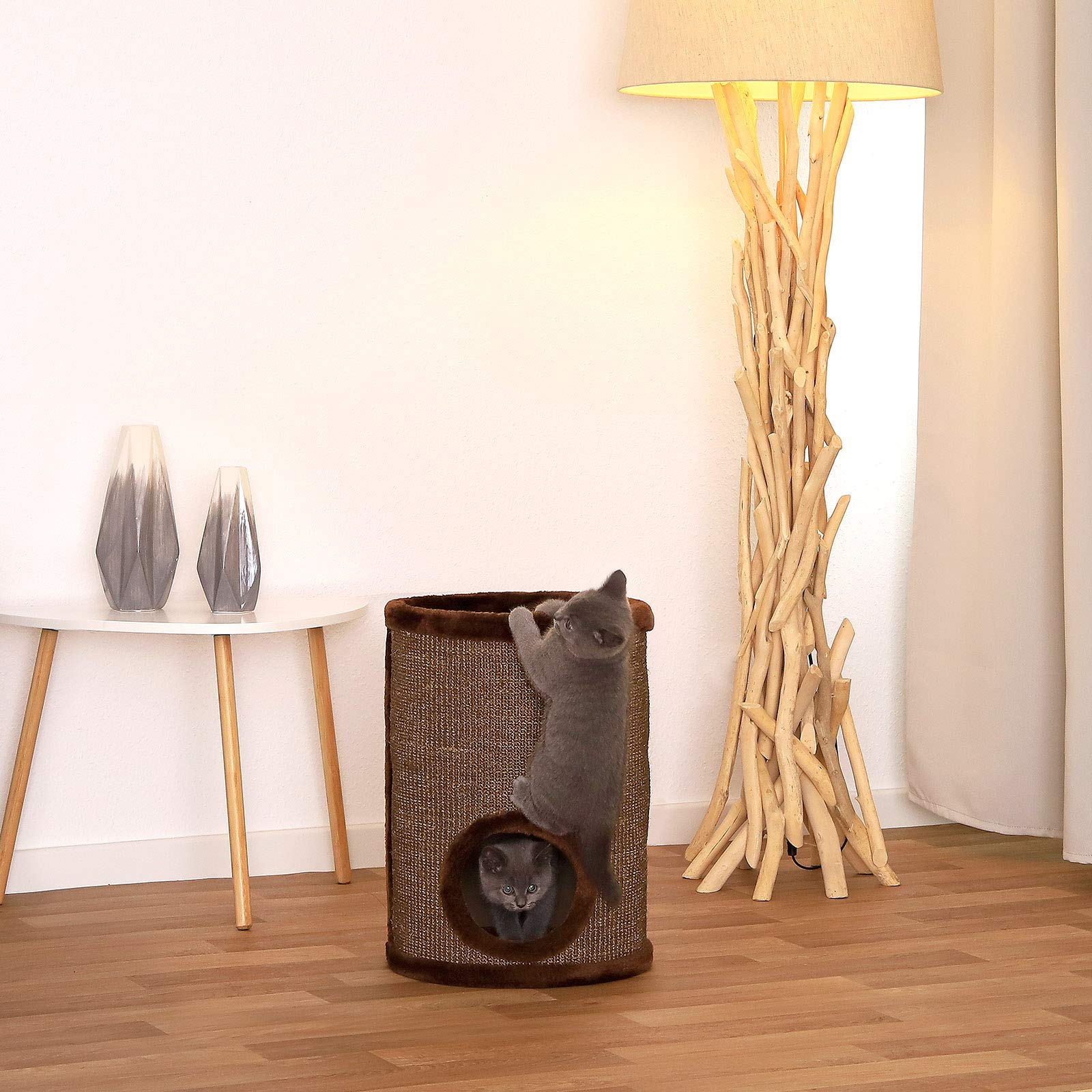 dibea KT00920 Cat Scratching Barrel, Scratching Tree for Cats, Height 50 cm, Choice of Colours
