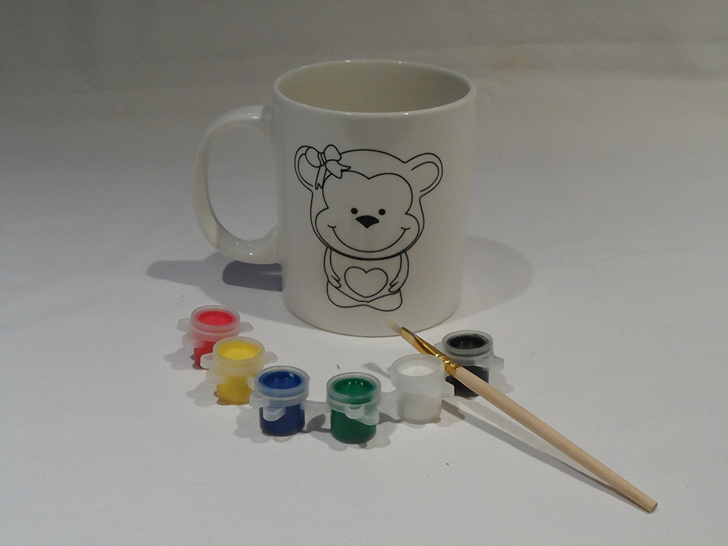 Children's Paint your own Animal Mug Cup Paint Filler Brush Christmas Stocking