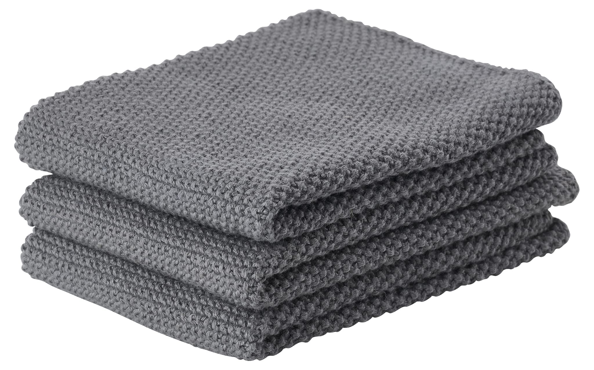 Zone Denmark Cotton Cleaning Cloths, Set of 3, Cool Grey
