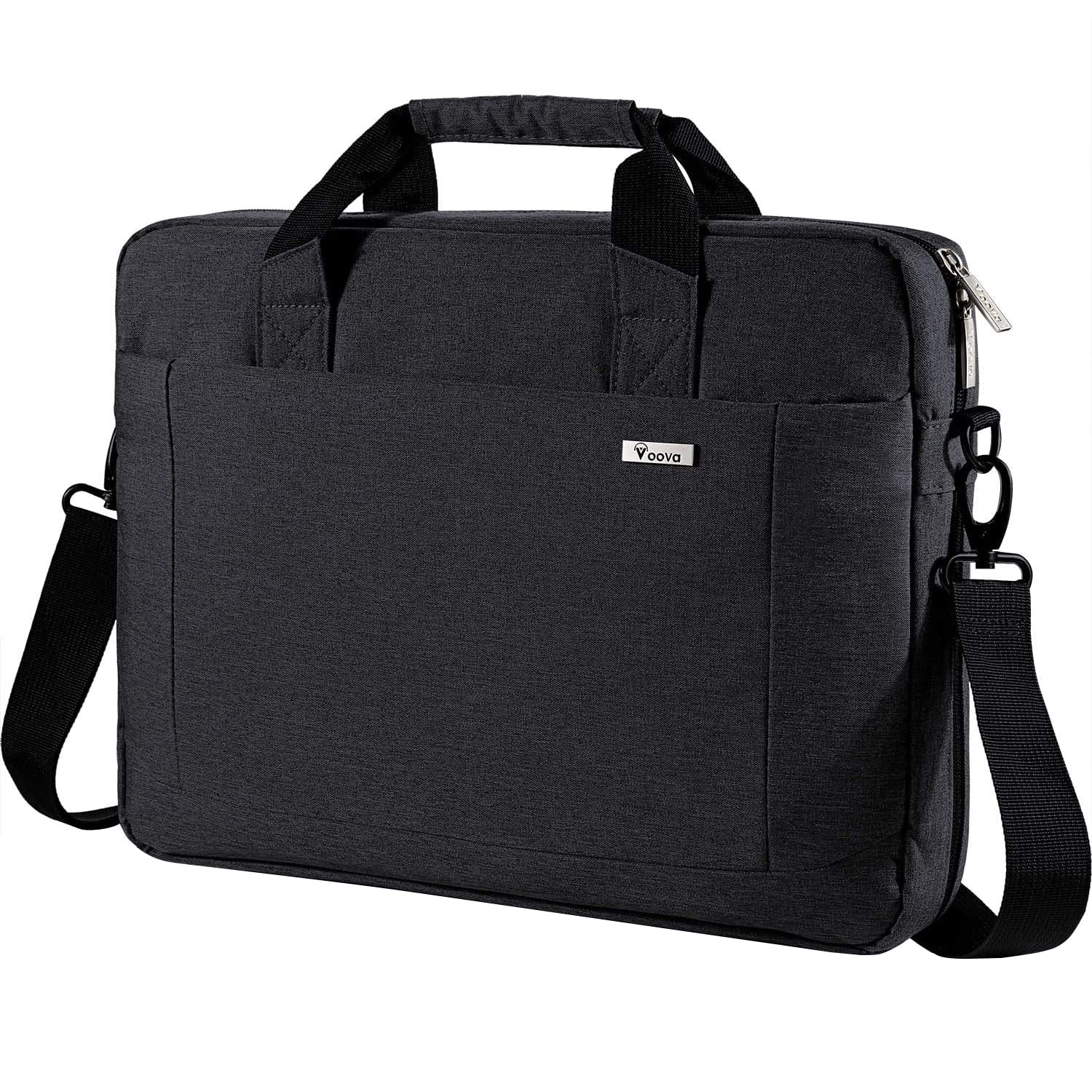 Voova Laptop Bag Case 14 15 15.6 Inch, Computer Sleeve Messenger Bag with Shoulder Strap Expandable Waterproof Business Briefcase for Men Women to