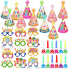 HOWAF New Years Eve Decorations 2026 Accessories, Happy New Year Headband, Party Hats, Glasses, Party Blowers for NYE Party Decorations 2026, Set A