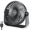 TriPole USB Desk Fan, 3 Speeds Adjustable Strong Wind Table Fan, 360? Head Rotatable 1.5 m Cable Personal Desktop Fans, 4.5 Inches Portable Mini Fan