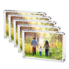 Boxalls Acrylic Photo Frame 13 x 18 cm (5 x 7 inch)-Set of 5, Double Sided Picture Frame with Magnetic, Clear Frameless Desktop Photo Block
